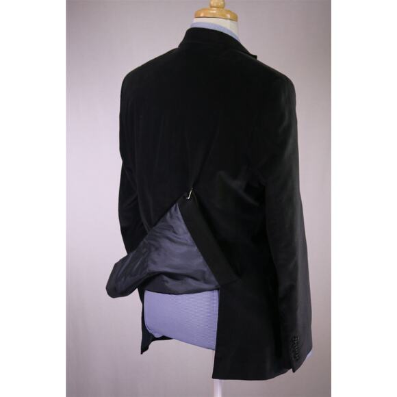 Calvin Klein Charcoal Gray Velvet Smoking Blazer Jacket Formal 38R - Picture 7 of 9